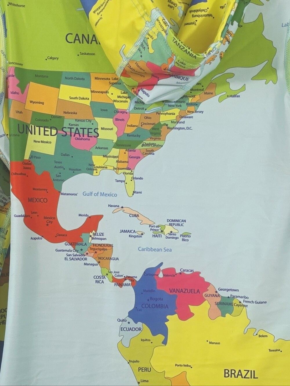World Map Lycra Hoodie - Picture 4 of 4